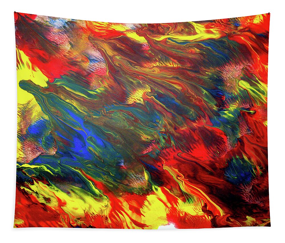 Color Tapestry featuring the painting Hot Colors Coolling by Leigh Odom