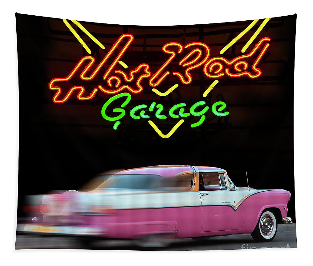 Hot Rod Garage Tapestry featuring the photograph Hot Rod Garage by Bob Christopher