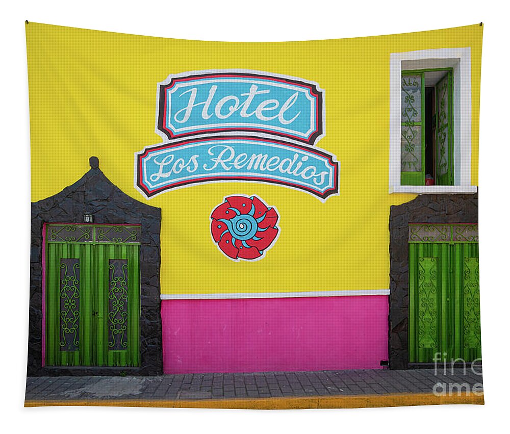 America Tapestry featuring the photograph Hotel Los Remedios by Inge Johnsson