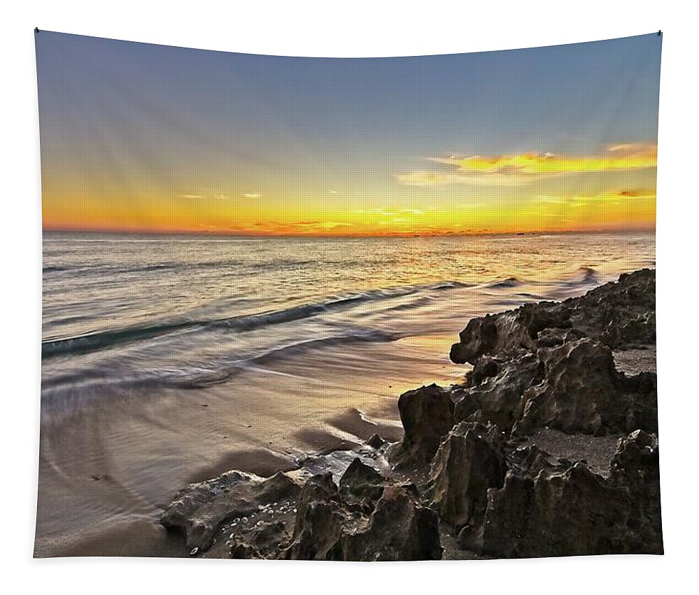 Sea Tapestry featuring the photograph House of Refuge Beach 1 by Steve DaPonte