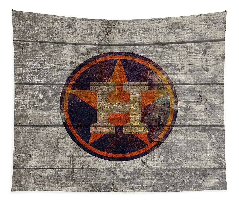 Houston Astros Logo Vintage Barn Wood Paint Tapestry by Design Turnpike -  Fine Art America