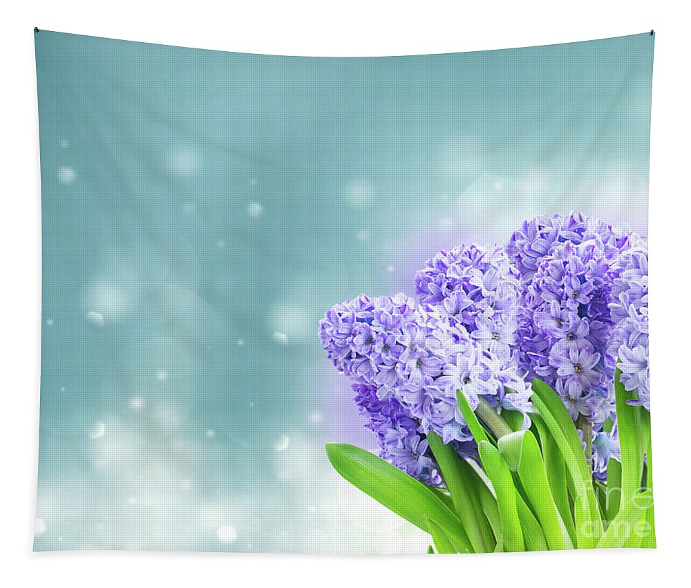 Hyacinth Tapestry featuring the photograph Dreamy Blue by Anastasy Yarmolovich