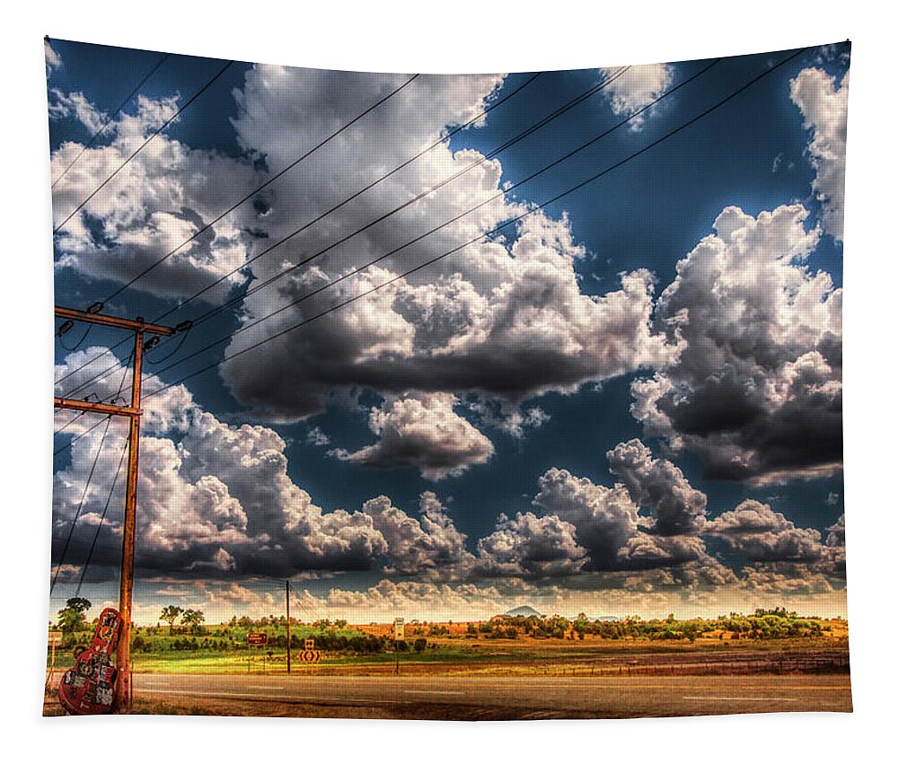 Monsoon Tapestry featuring the photograph I won't look back by Micah Offman