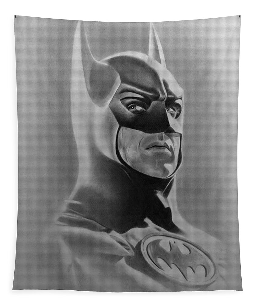 Batman Tapestry featuring the drawing I'm Batman by JPW Artist