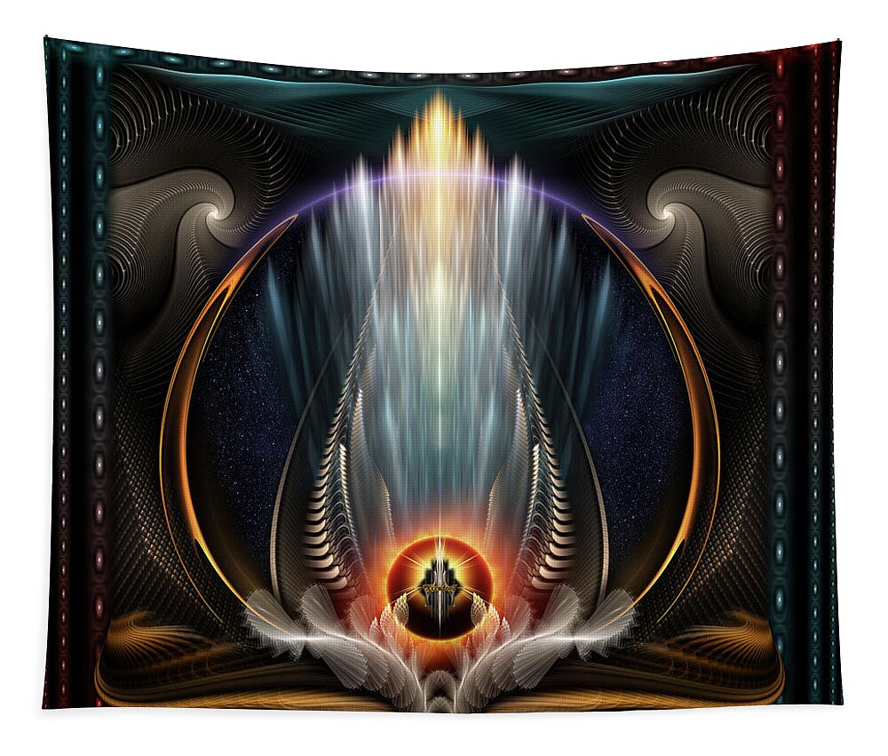 Fractal Tapestry featuring the digital art Imperial View Fractal Art by Rolando Burbon