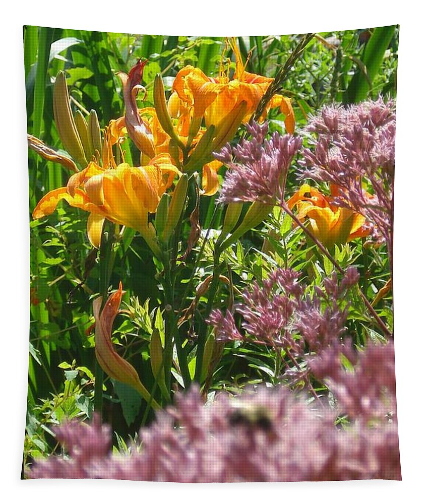 Garden Tapestry featuring the photograph In Mary's Garden by Patricia Overmoyer