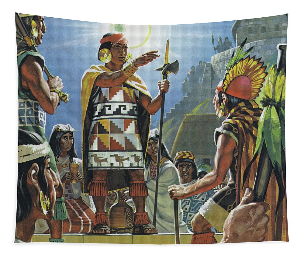 South American Tapestry featuring the painting Incas by Angus McBride