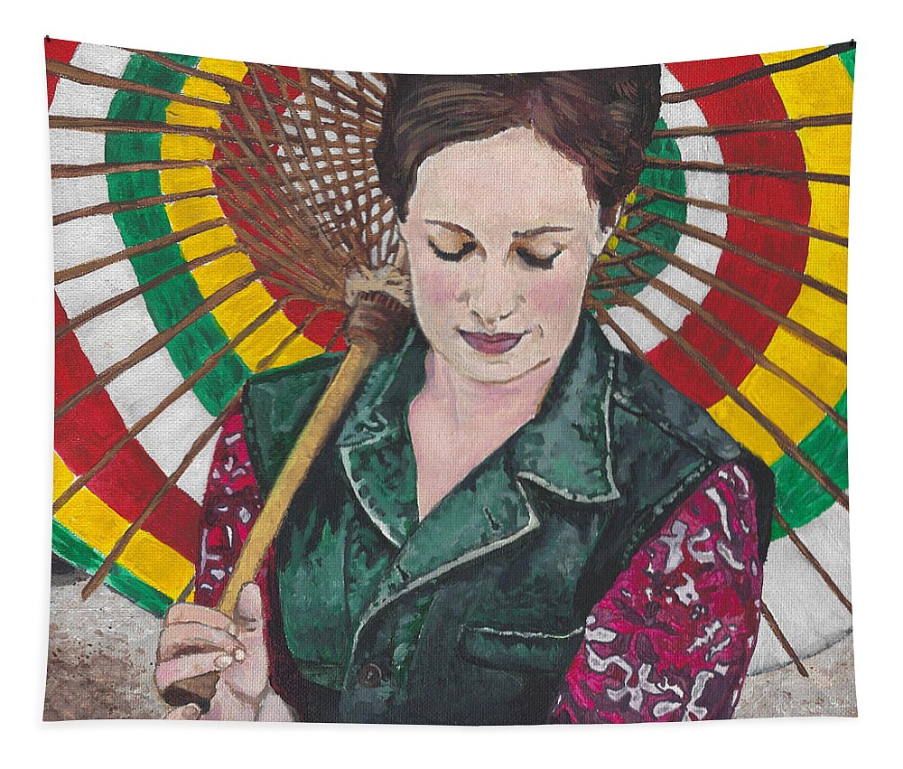 Acrylic Painting Tapestry featuring the painting InevitableBetrayal Cosplay as Kaylee in Firefly by Annalisa Rivera-Franz