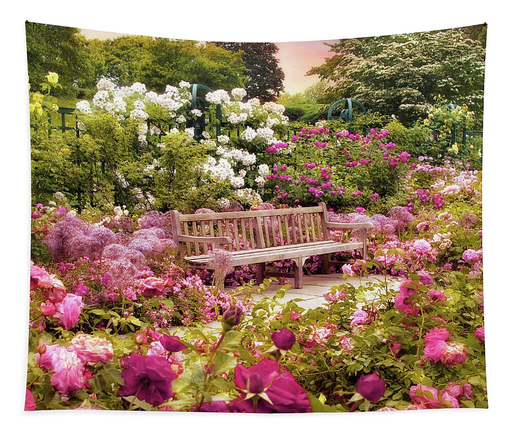 Rose Garden Tapestry featuring the photograph Interlude by Jessica Jenney