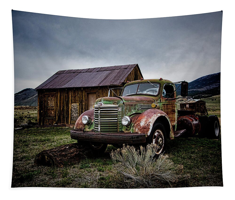 Old Tapestry featuring the photograph International Harvester by Ron Weathers