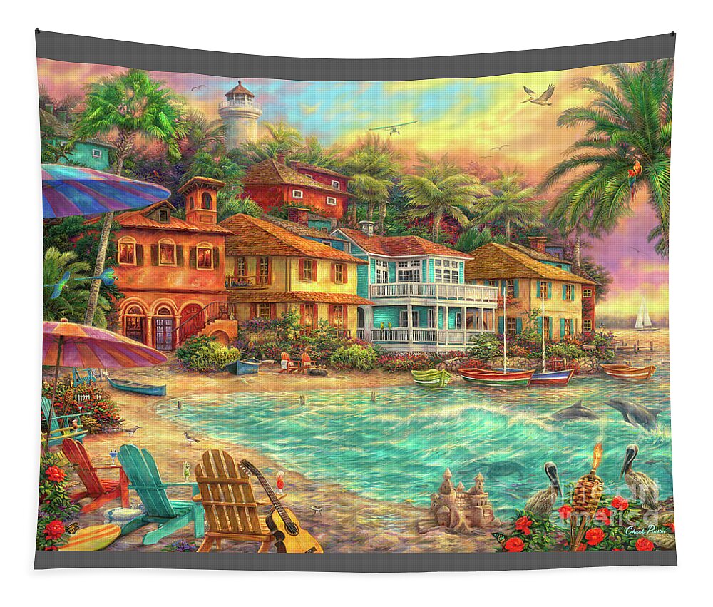 Caribbean Tapestry featuring the painting Island Time by Chuck Pinson