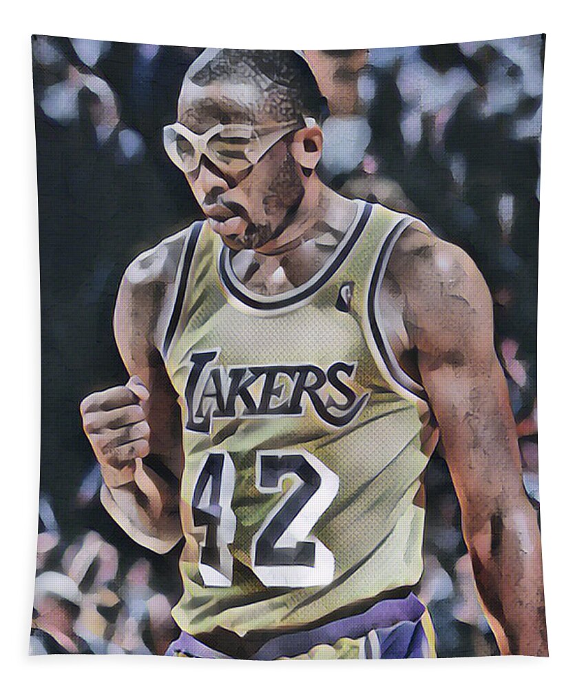 Los Angeles Lakers T Shirt And Poster T-Shirt by Joe Hamilton - Fine Art  America