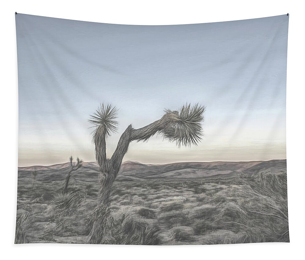 Joshua Tree Tapestry featuring the digital art Joshua Tree Sketch by Alison Frank