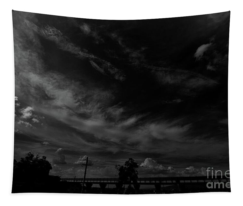 Photograph Tapestry featuring the photograph Julie's Photo Monochrome-430 by Fine art photographer JULIE