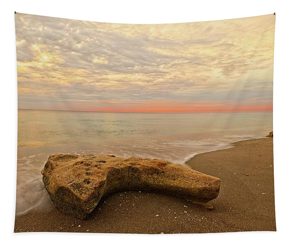 Jupiter Tapestry featuring the photograph Jupiter Beach by Steve DaPonte