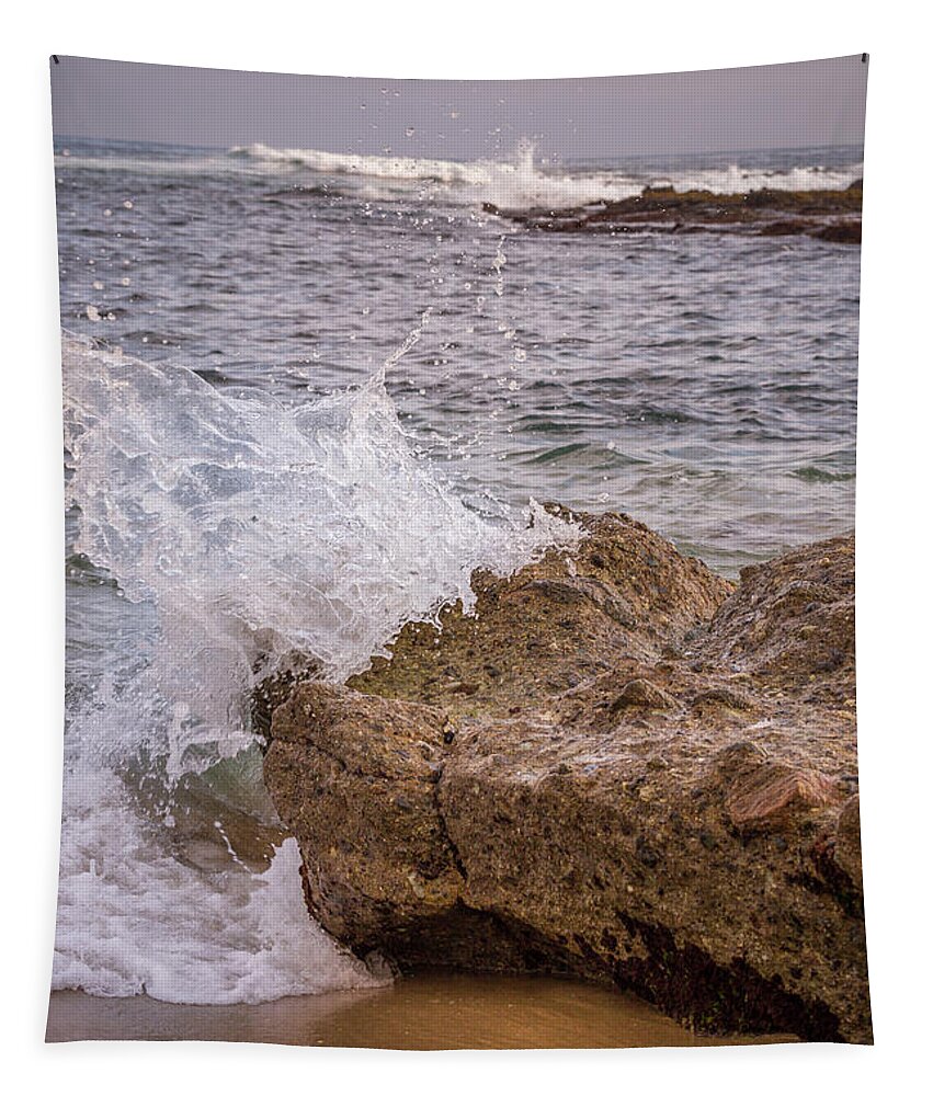Ocean Tapestry featuring the photograph Just a Splash by Aaron Burrows