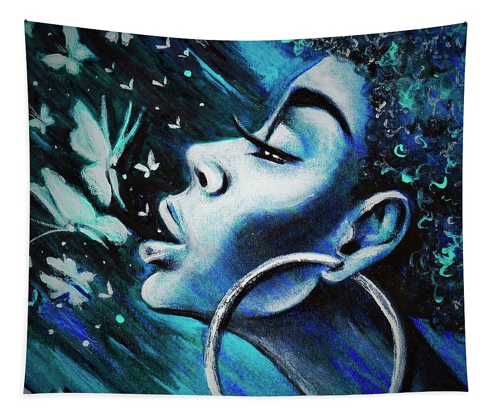 Artbyria Tapestry featuring the drawing Just Breathe by Artist RiA