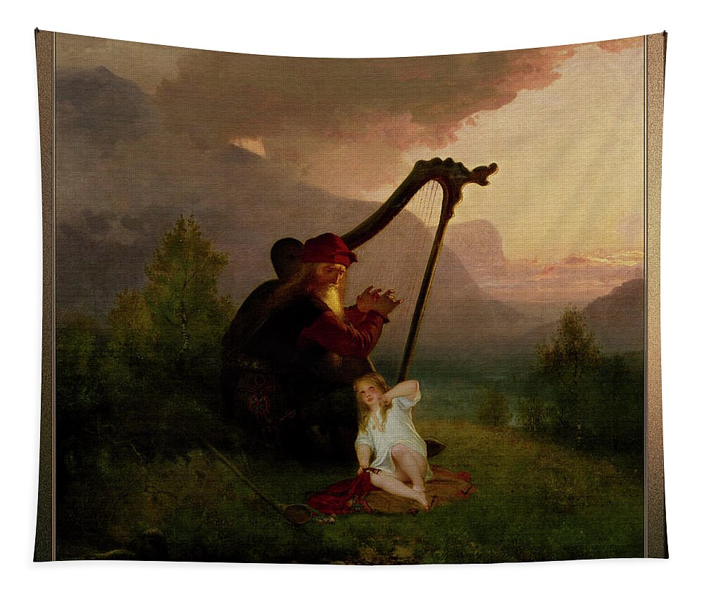 King Heimer And Aslög Tapestry featuring the painting King Heimer and Aslog by August Malmstrom by Rolando Burbon