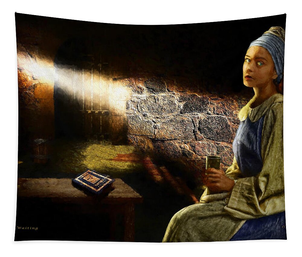 Dungeon Tapestry featuring the digital art Lady In Waiting by Mark Allen