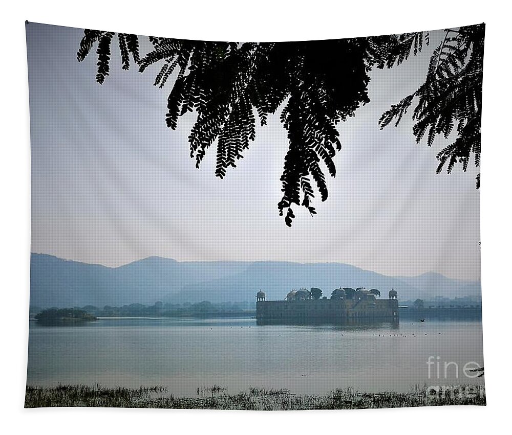 Indian Architecture Tapestry featuring the photograph Lake Palace Jaipur by Jarek Filipowicz