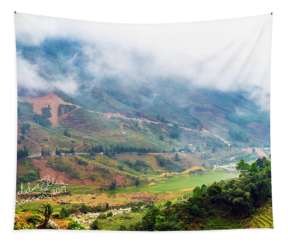 Land Tapestry featuring the photograph Landscape In Vietnam by Madeline Ellis