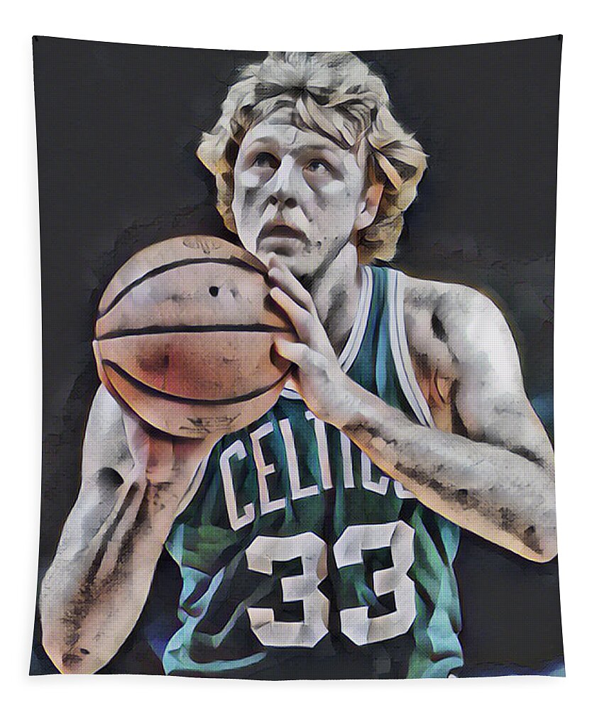 Larry Bird Boston Celtics Pixel Art 6 Mixed Media by Joe Hamilton - Fine  Art America