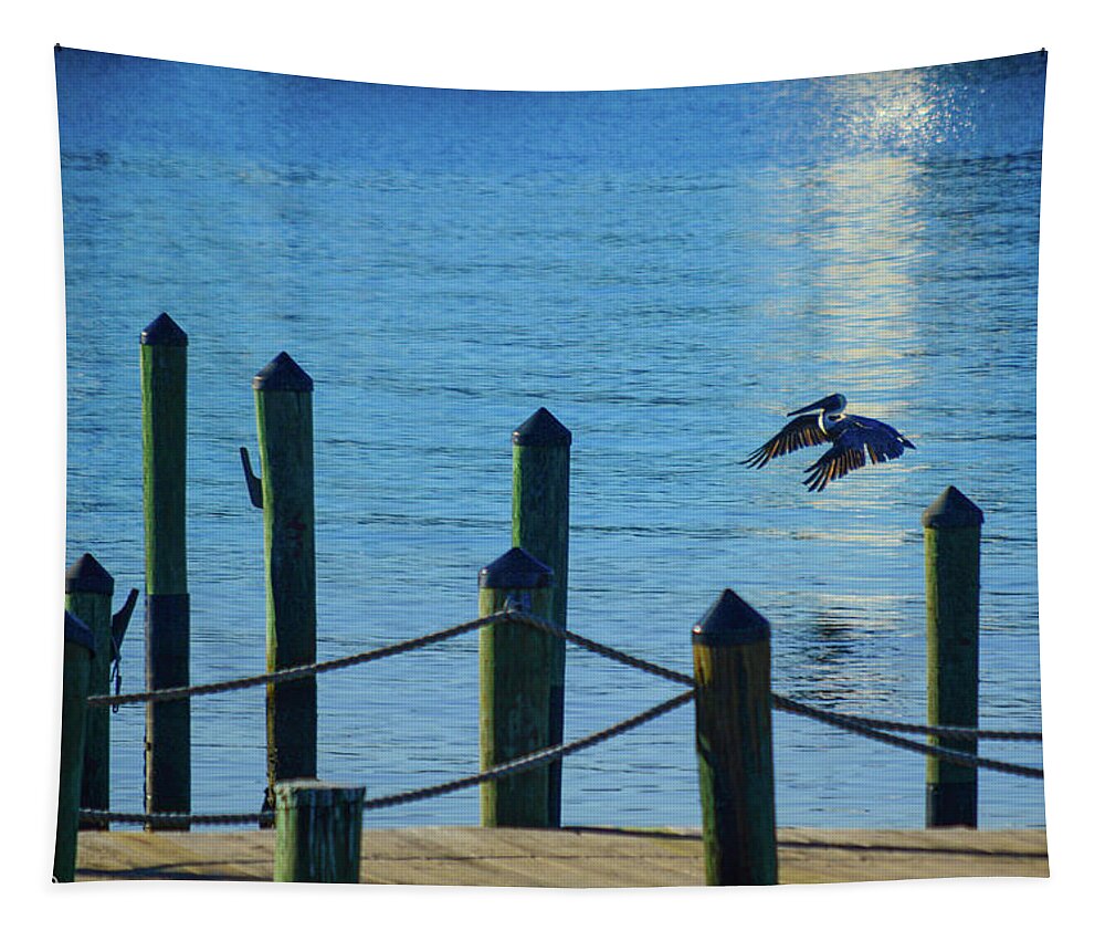 Susan Molnar Tapestry featuring the photograph Last Light Flight by Susan Molnar