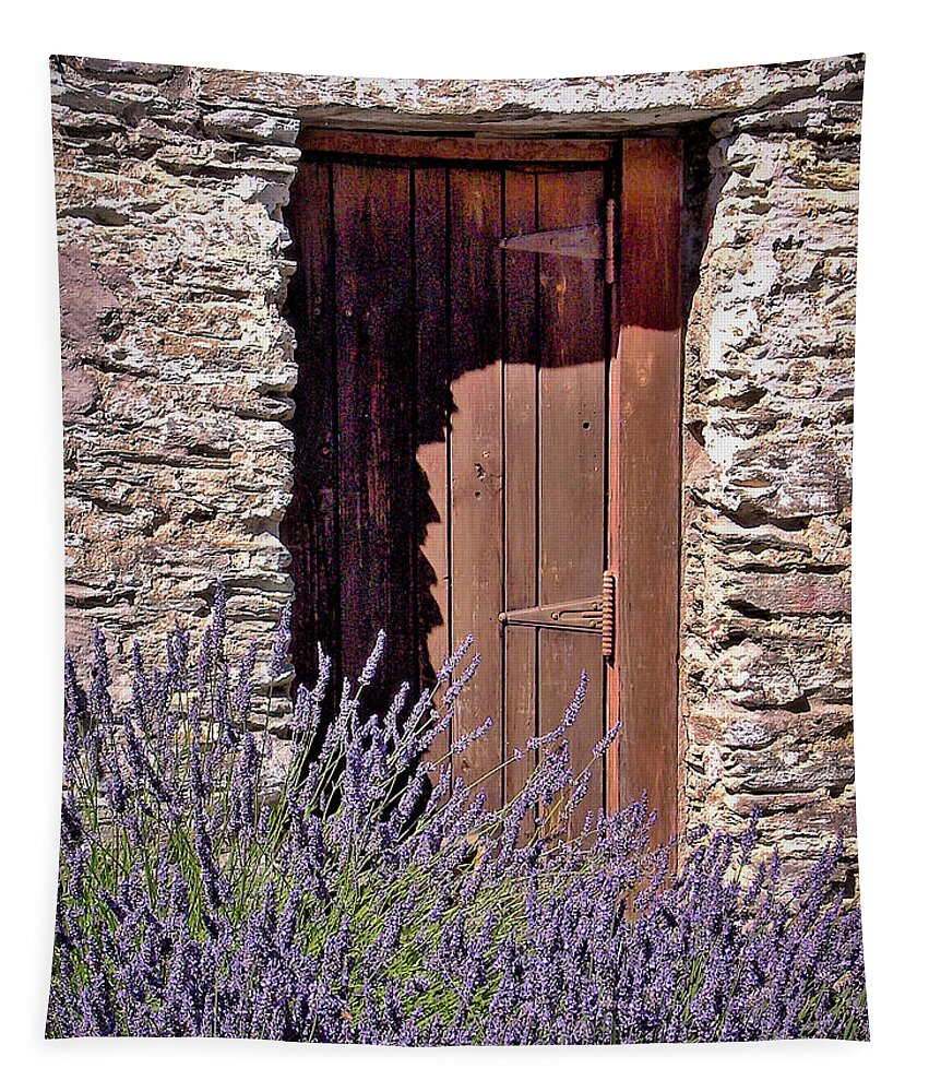  New Zealand Tapestry featuring the photograph Lavender Welcomes you to this Rustic Working Farm by Leslie Struxness