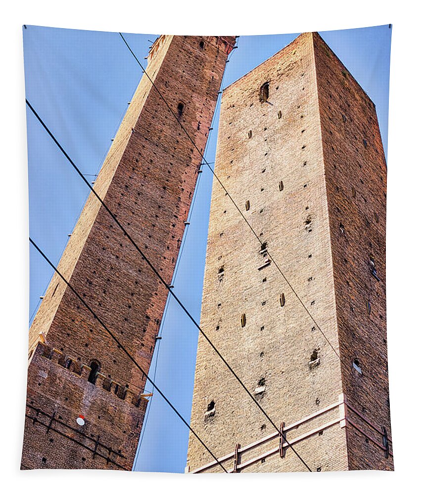 Italy Tapestry featuring the photograph Leaning Towers by Vivida Photo PC
