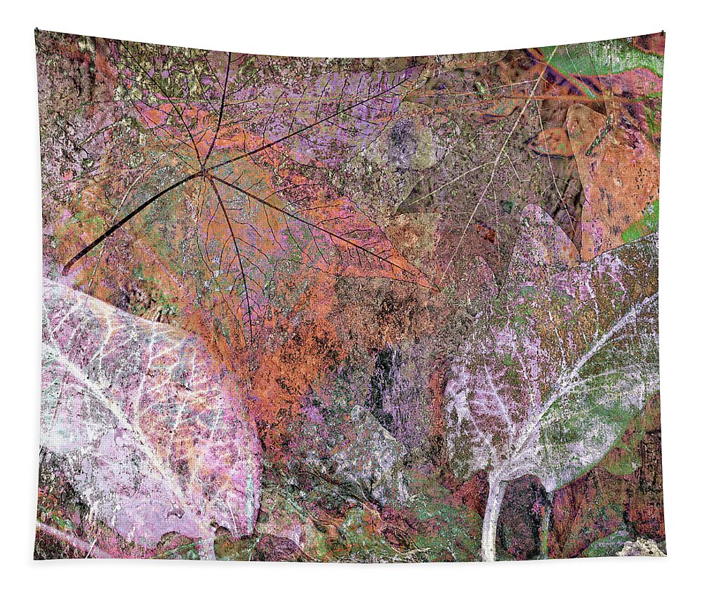 Digital Composite Tapestry featuring the digital art Leaves and Wood No 2 by Sandra Selle Rodriguez