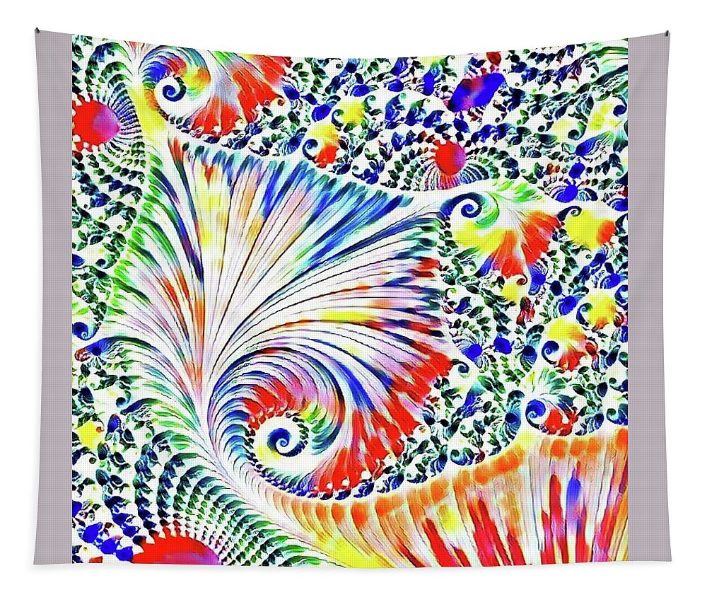 Abstract Digital Graphic Art Tapestry featuring the digital art Less Sugar by Lawrence Allen