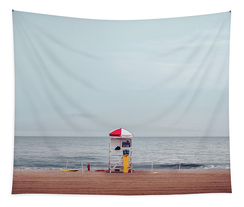 Office Decor Tapestry featuring the photograph Lifeguard Stand by Steve Stanger