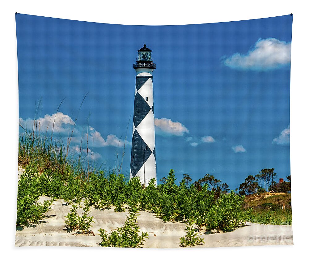 Lighthouse Tapestry featuring the photograph Lighthouse at Cape Lookout NC by Nick Zelinsky Jr