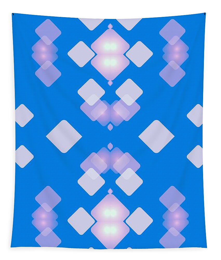 Blue Tapestry featuring the digital art Light Dreams In Blue by Rachel Hannah