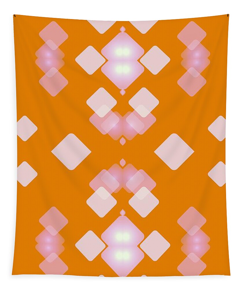 Orange Tapestry featuring the digital art Light Dreams In Orange by Rachel Hannah