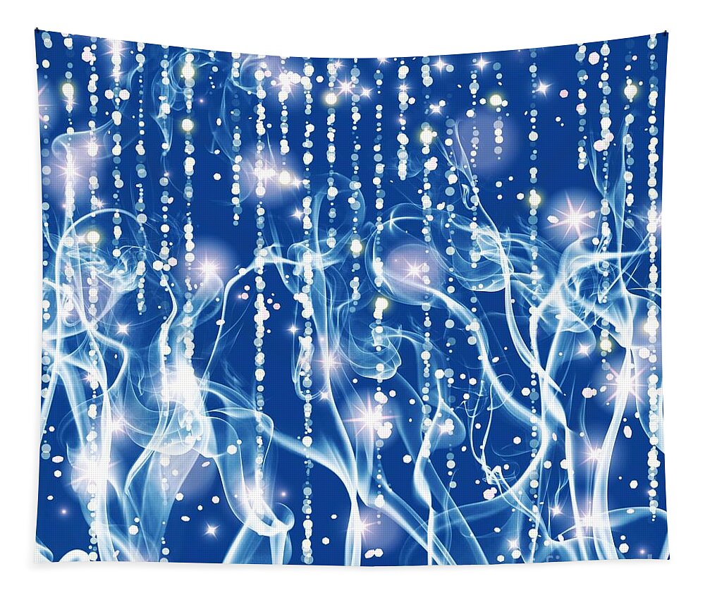 Blue Tapestry featuring the digital art Light Garden Blue by Rachel Hannah
