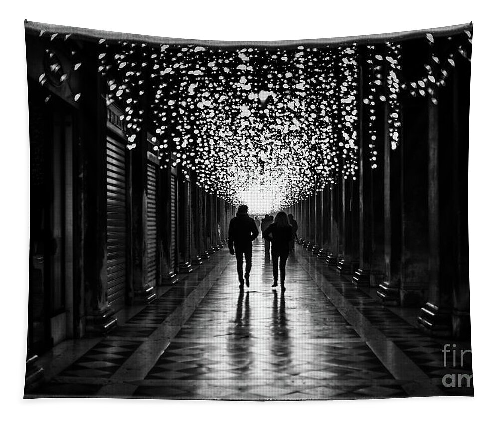 Symmetry Tapestry featuring the photograph Light, shadows and symmetry by Lyl Dil Creations