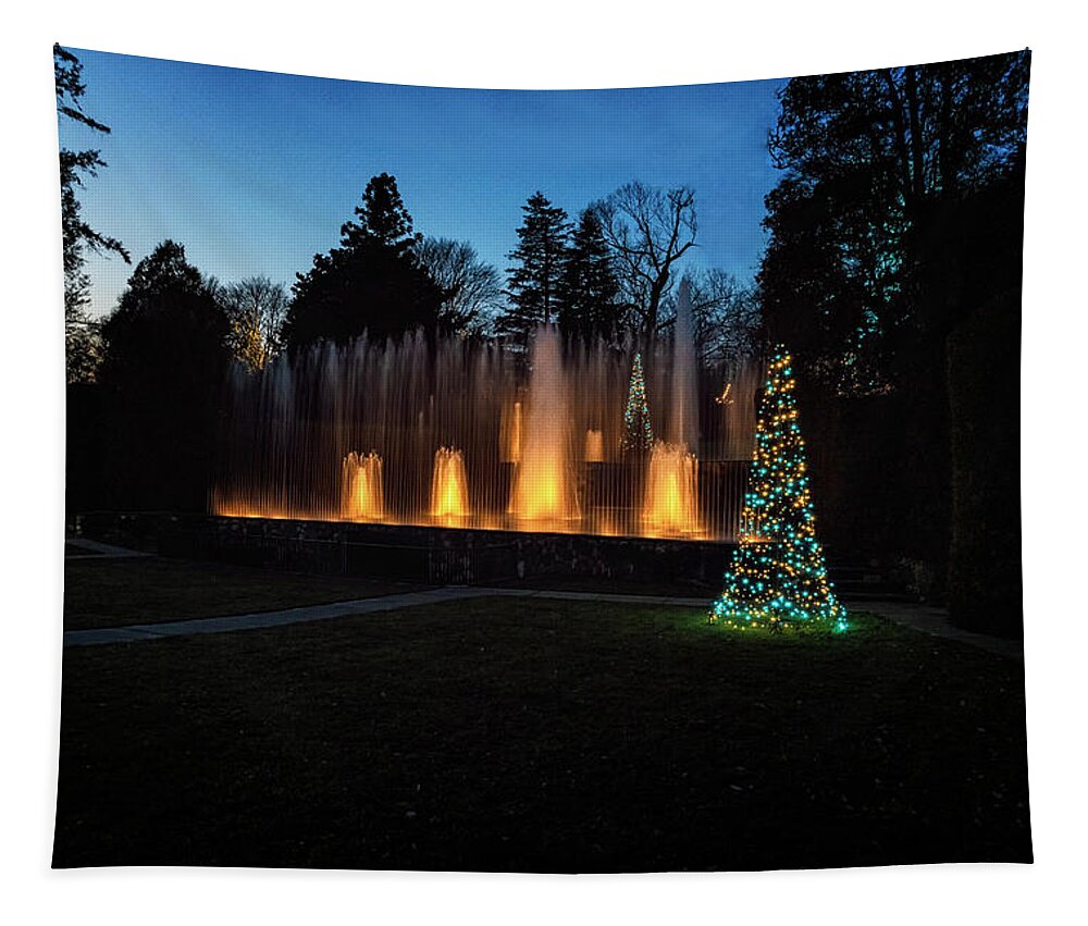 Rose Tree Park Media Pennsylvania Tapestry featuring the photograph Light Show Display by Tom Singleton