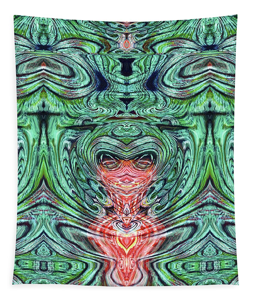 Digital Art Tapestry featuring the painting Liquid Cloth by Jeremy Robinson