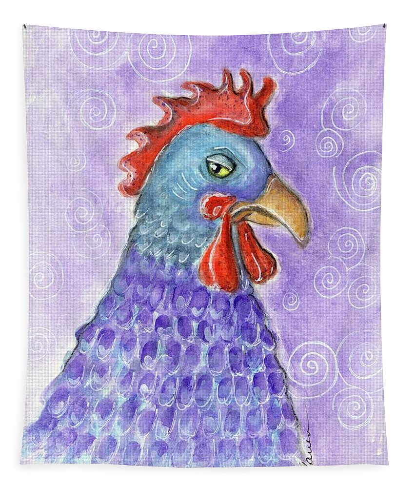 Chicken Tapestry featuring the painting Looking Good by Karren Case