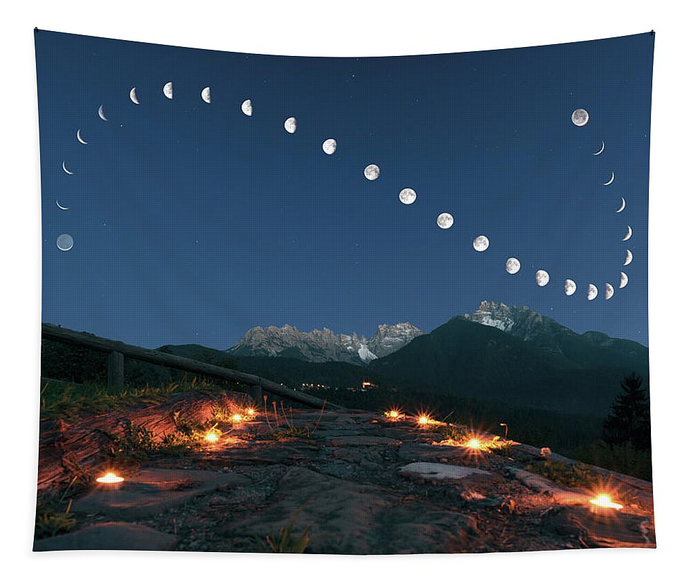#faatoppicks Tapestry featuring the photograph Lunar curve by Giorgia Hofer