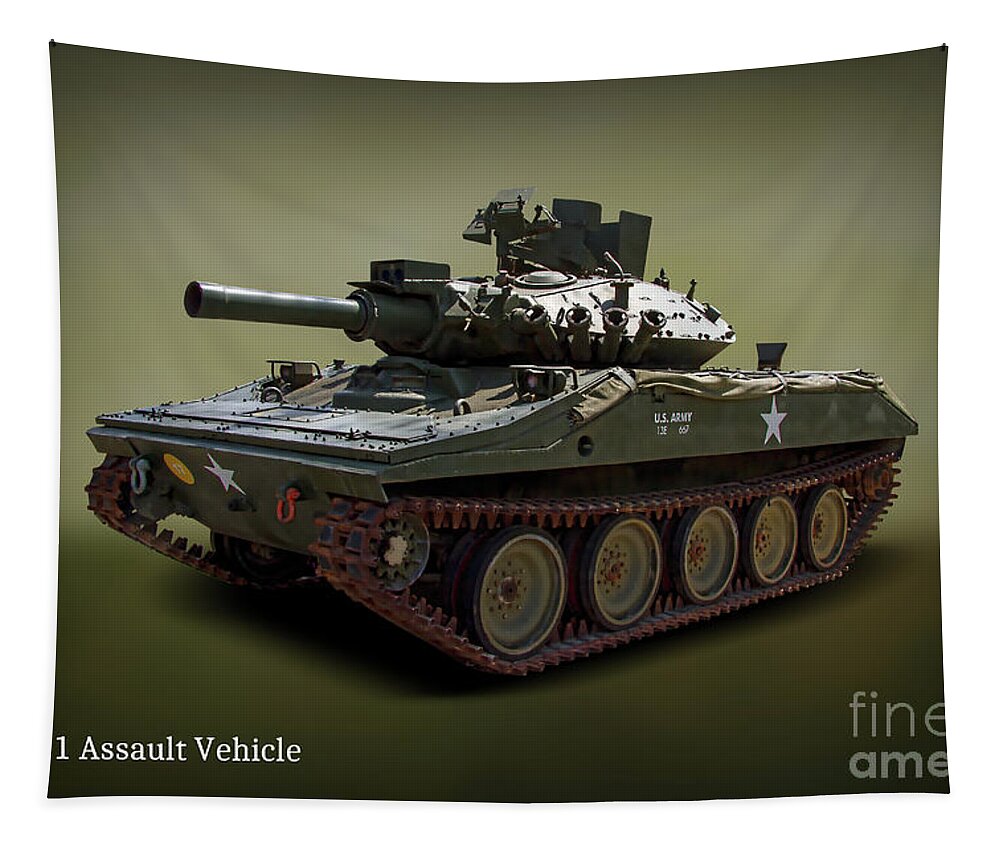 M551 Tapestry featuring the photograph M551 Assault Vehicle by Nick Gray