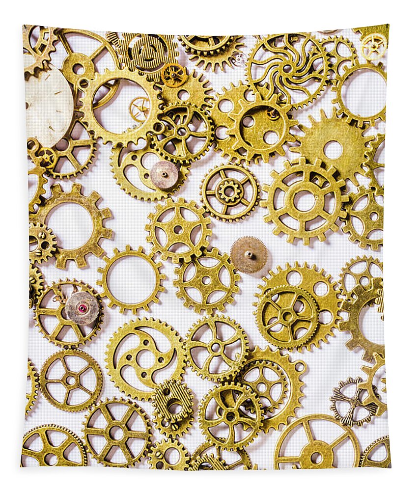 Mechanical Tapestry featuring the photograph Machine works by Jorgo Photography