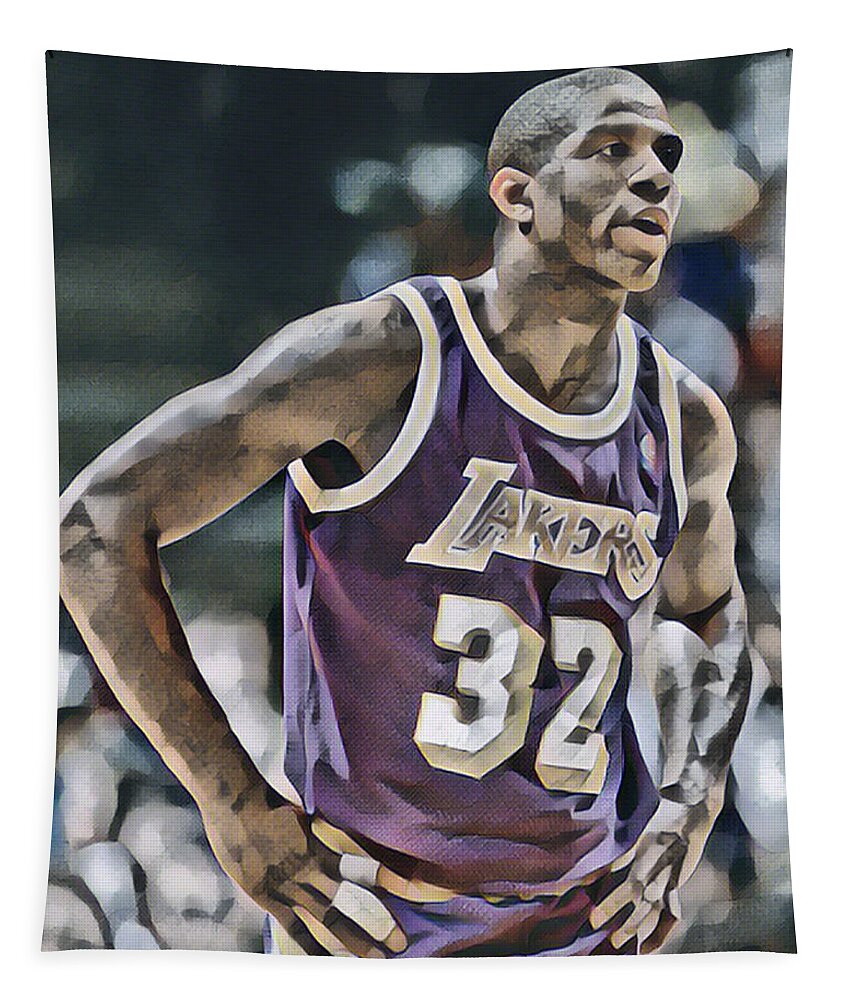 Magic Johnson Los Angeles Lakers  Basketball art, Magic johnson