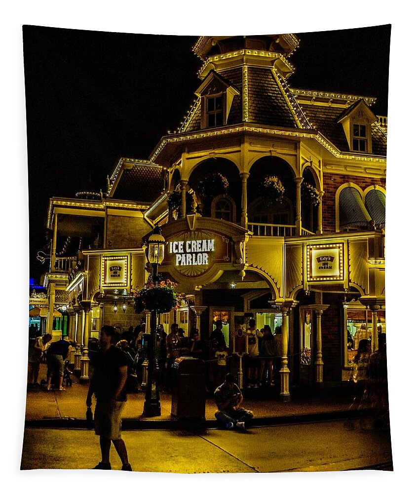  Tapestry featuring the photograph Ice Cream Parlor by Rodney Lee Williams