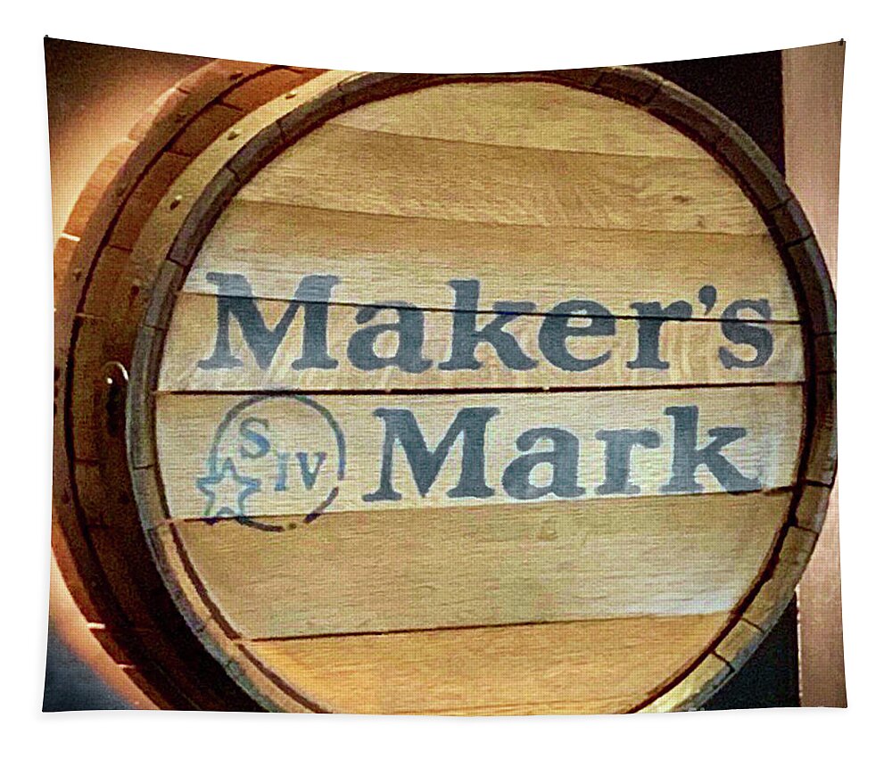 Maker’s Mark Tapestry featuring the photograph Makers Mark Barrel by CAC Graphics