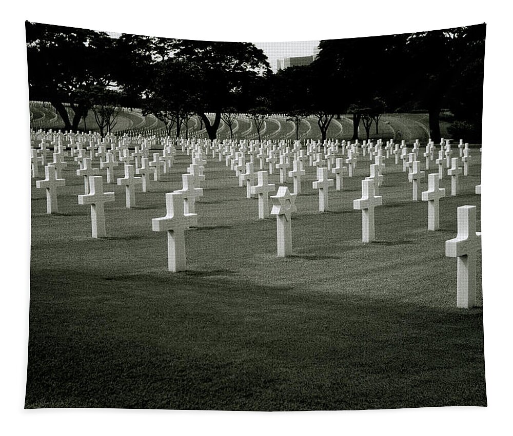 American Tapestry featuring the photograph Manila American War Cemetery by Shaun Higson