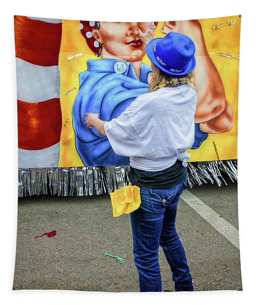 Gras Tapestry featuring the photograph Mardi Gras - Women Power by Kathleen K Parker