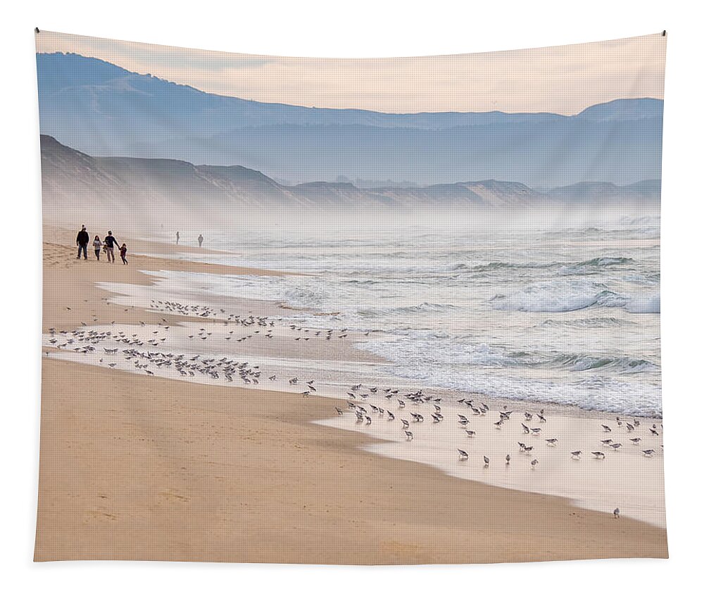 Marina State Beach Tapestry featuring the photograph Marina State Beach by Derek Dean