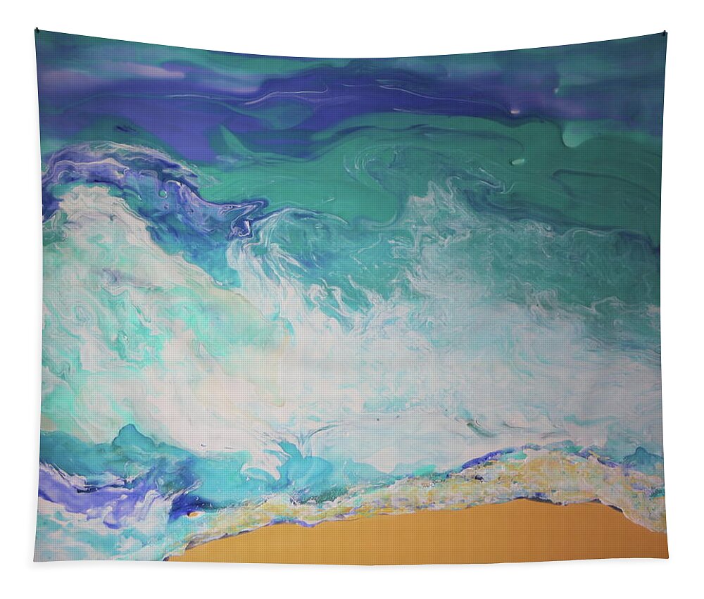 Ocean Tapestry featuring the painting Maris 3 by Madeleine Arnett